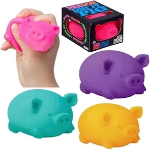 NeeDoh Dig- It Pig - Squishy Balls - 3 Pack